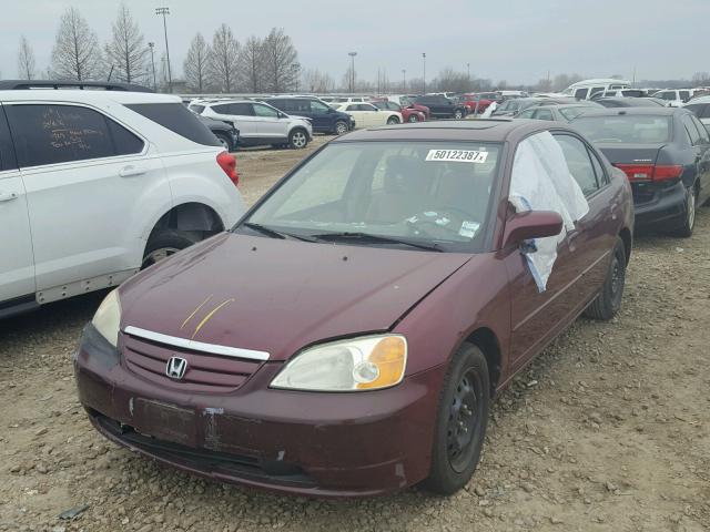 1HGES26763L033394 - 2003 HONDA CIVIC EX BURGUNDY photo 9