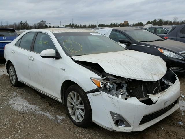 4T1BD1FK3EU102240 - 2014 TOYOTA CAMRY HYBR WHITE photo 1