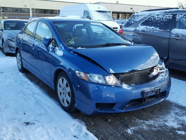 19XFA16579E049412 - 2009 HONDA CIVIC LX BLUE photo 1