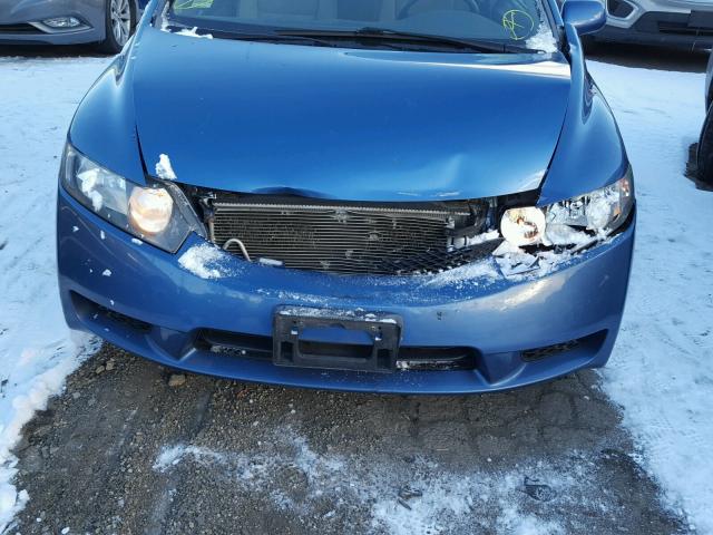 19XFA16579E049412 - 2009 HONDA CIVIC LX BLUE photo 9