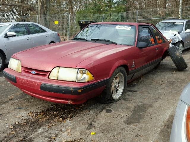 1FACP41E0LF107292 - 1990 FORD MUSTANG LX RED photo 2