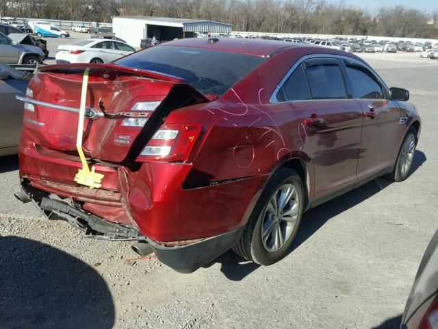 1FAHP2E88EG152945 - 2014 FORD TAURUS SEL RED photo 4