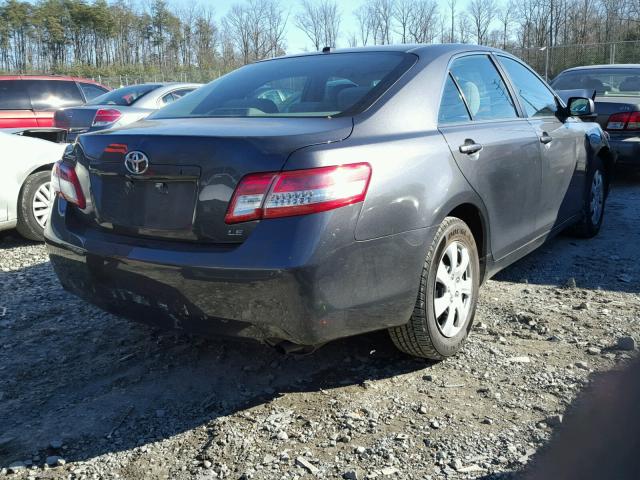 4T1BF3EK3BU222185 - 2011 TOYOTA CAMRY BASE GRAY photo 4