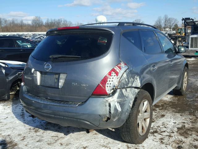 JN8AZ08W97W605259 - 2007 NISSAN MURANO SL GRAY photo 4