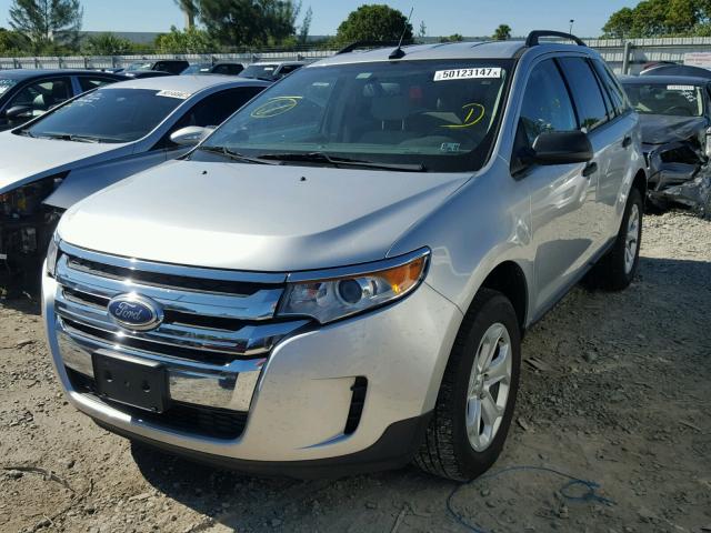 2FMDK4GC8EBA02907 - 2014 FORD EDGE SE SILVER photo 2