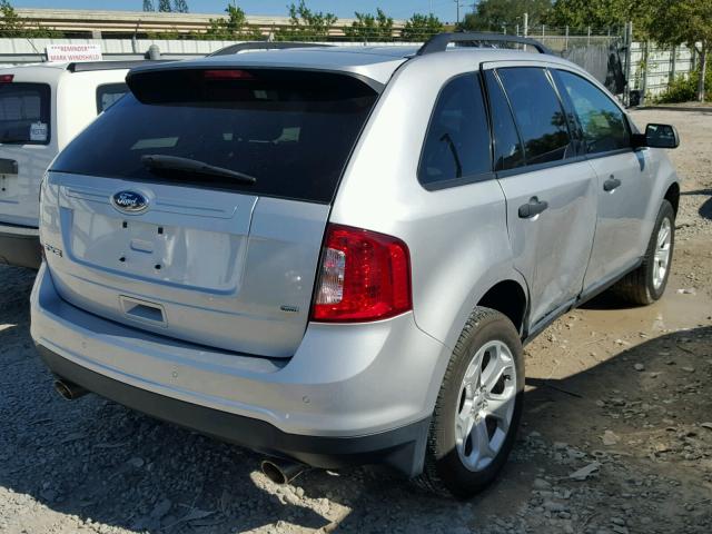 2FMDK4GC8EBA02907 - 2014 FORD EDGE SE SILVER photo 4