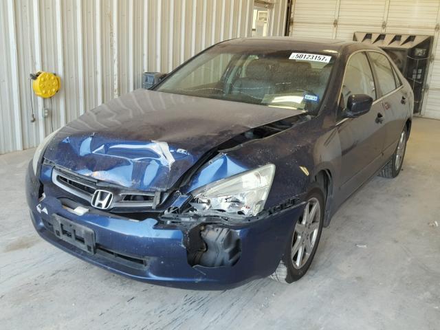 1HGCM66534A012104 - 2004 HONDA ACCORD EX BLUE photo 2