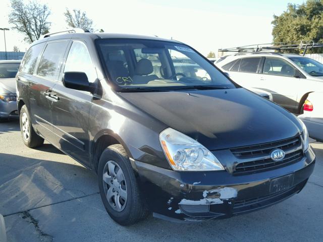 KNDMG4C37A6351223 - 2010 KIA SEDONA LX BLACK photo 1