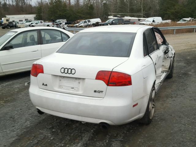 WAUDF78E57A246925 - 2007 AUDI A4 2.0T QU WHITE photo 4