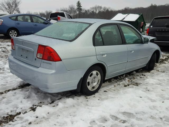 JHMES96675S001723 - 2005 HONDA CIVIC HYBR BLUE photo 4