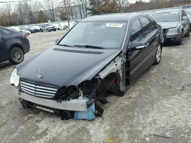 WDBRF92H17F929584 - 2007 MERCEDES-BENZ C 280 4MAT BLACK photo 2