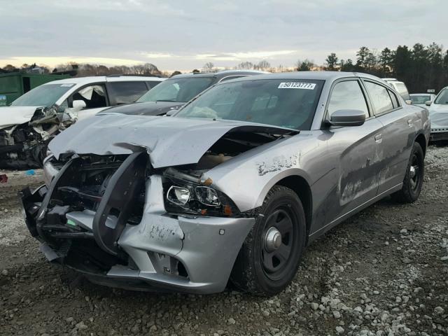 2C3CDXAT3EH367047 - 2014 DODGE CHARGER PO SILVER photo 2