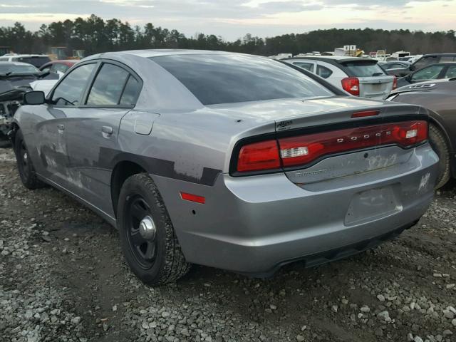 2C3CDXAT3EH367047 - 2014 DODGE CHARGER PO SILVER photo 3