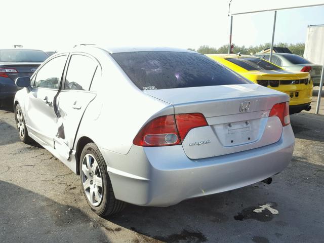 1HGFA16567L137146 - 2007 HONDA CIVIC LX SILVER photo 3