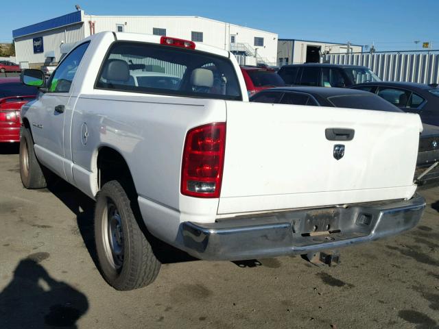 1D7HA16N65J654601 - 2005 DODGE RAM 1500 S WHITE photo 3