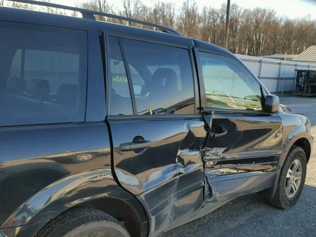 2HKYF18544H608331 - 2004 HONDA PILOT EXL BLACK photo 9