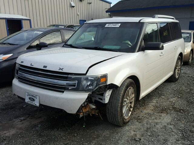 2FMGK5C8XDBD18649 - 2013 FORD FLEX SEL WHITE photo 2