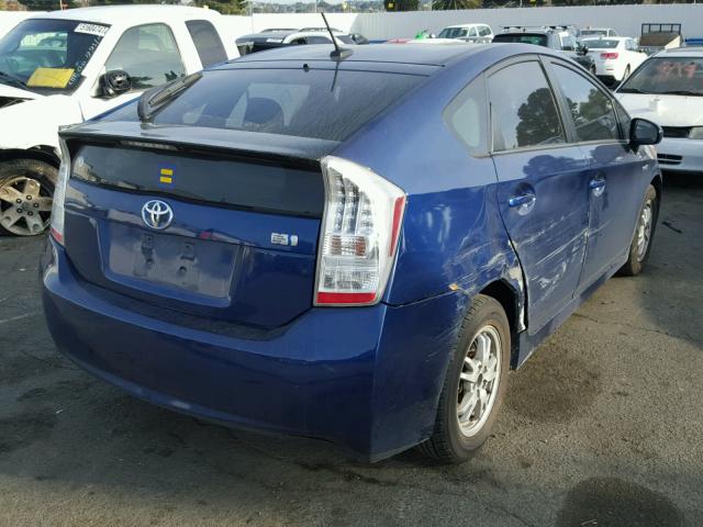 JTDKN3DU4B1339561 - 2011 TOYOTA PRIUS BLUE photo 4