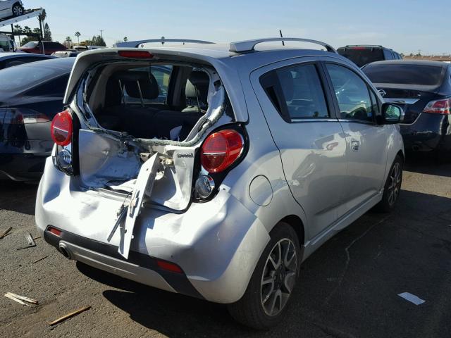 KL8CF6S96EC433783 - 2014 CHEVROLET SPARK 2LT SILVER photo 4