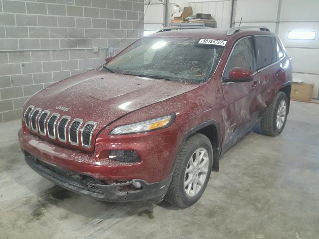 1C4PJMCS6EW124441 - 2014 JEEP CHEROKEE L RED photo 2