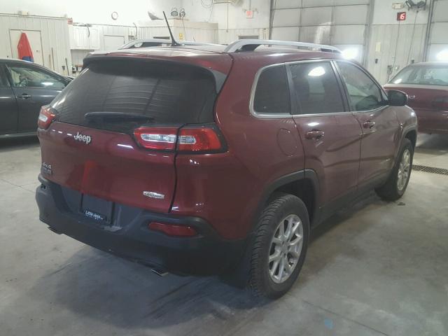 1C4PJMCS6EW124441 - 2014 JEEP CHEROKEE L RED photo 4