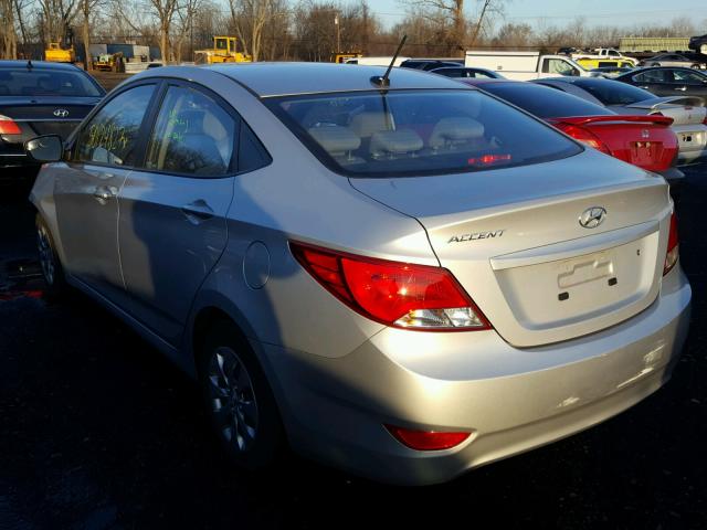 KMHCT4AE7FU900512 - 2015 HYUNDAI ACCENT GLS SILVER photo 3