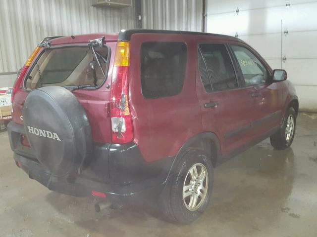 SHSRD78814U254136 - 2004 HONDA CR-V EX BURGUNDY photo 4