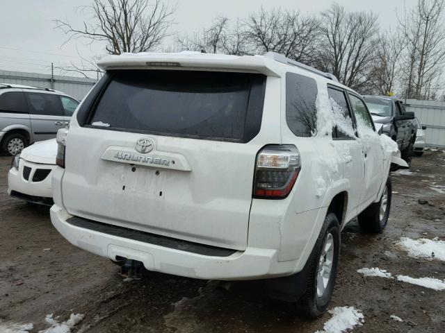 JTEBU5JR4F5256656 - 2015 TOYOTA 4RUNNER SR WHITE photo 4