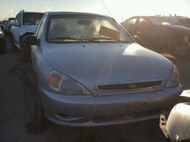 KNADC123726142400 - 2002 KIA RIO GRAY photo 1