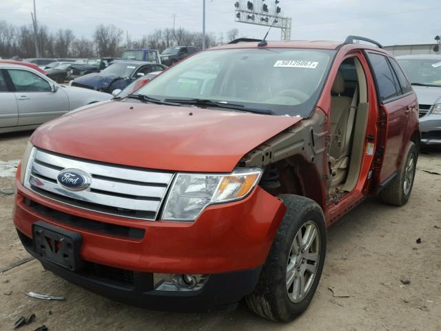 2FMDK48C77BA76983 - 2007 FORD EDGE SEL ORANGE photo 2