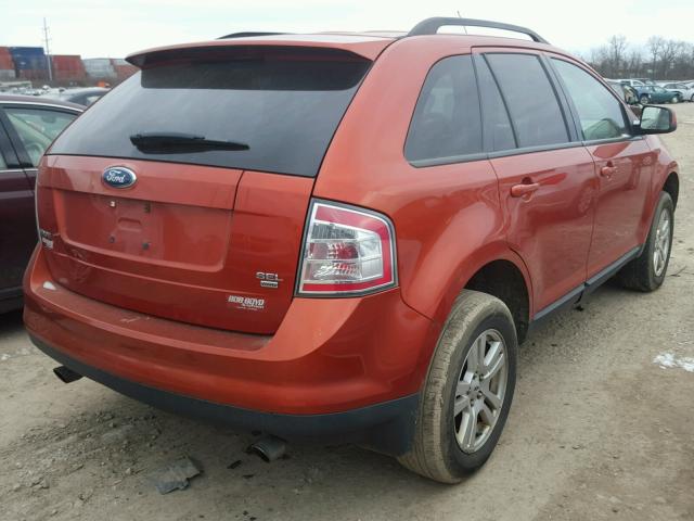 2FMDK48C77BA76983 - 2007 FORD EDGE SEL ORANGE photo 4