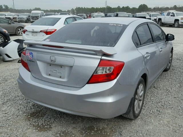 2HGFB2F87CH309365 - 2012 HONDA CIVIC EX SILVER photo 4