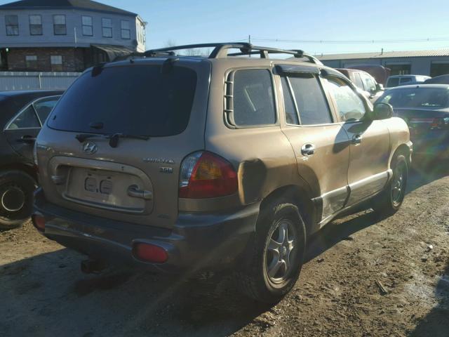 KM8SC73E74U802605 - 2004 HYUNDAI SANTA FE G GOLD photo 4