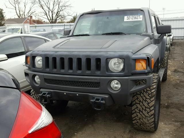 5GTDN13E378231219 - 2007 HUMMER H3 BLACK photo 9