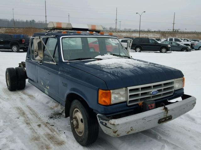 2FTJW35M8KCB29115 - 1989 FORD F350 BLUE photo 1