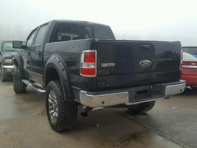 1FTPW14554KD70413 - 2004 FORD F150 SUPER BLACK photo 3