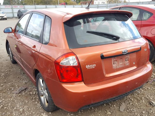 KNAFE161X85011066 - 2008 KIA SPECTRA5 5 ORANGE photo 3