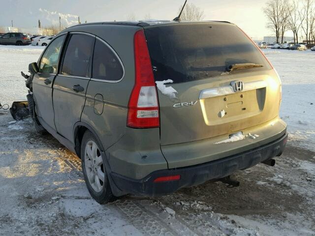 5J6RE485X7L802431 - 2007 HONDA CR-V EX GREEN photo 3