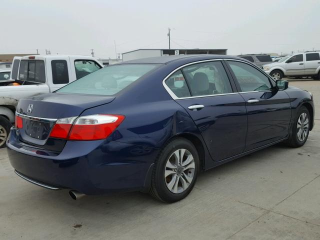 1HGCR2F30DA262411 - 2013 HONDA ACCORD LX BLUE photo 4