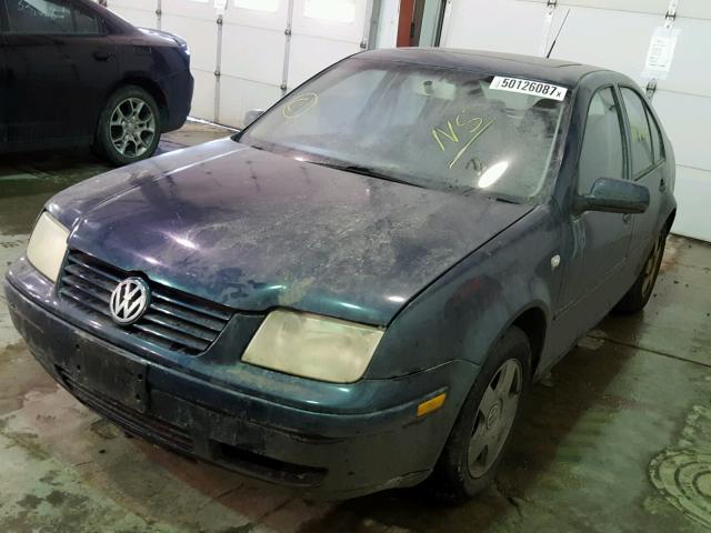 3VWSB69M92M021387 - 2002 VOLKSWAGEN JETTA GLS BLUE photo 2