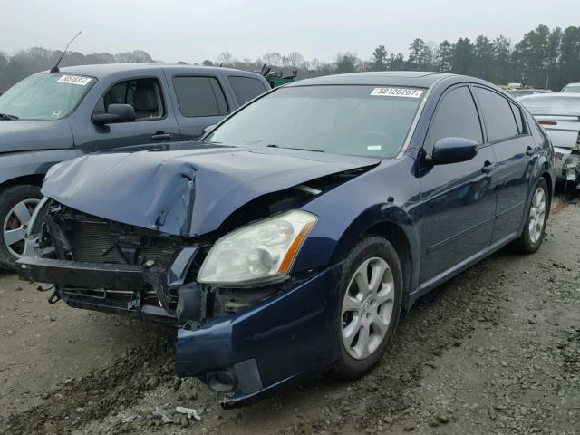 1N4BA41E67C817656 - 2007 NISSAN MAXIMA SE BLUE photo 2