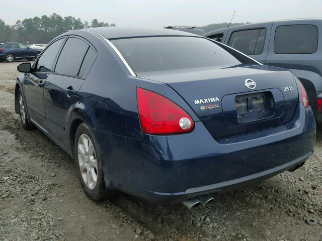 1N4BA41E67C817656 - 2007 NISSAN MAXIMA SE BLUE photo 3