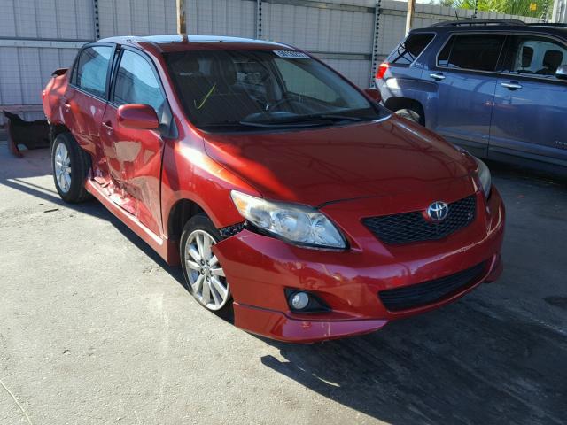 2T1BU4EE6AC445665 - 2010 TOYOTA COROLLA BA RED photo 1