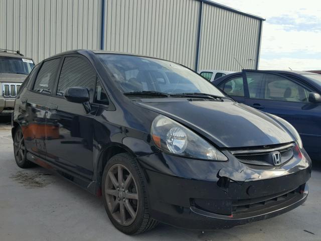 JHMGD386X7S044016 - 2007 HONDA FIT S BLACK photo 1