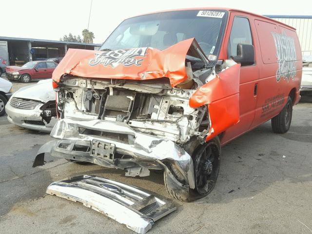 1FBNE3BLXBDA52994 - 2011 FORD ECONOLINE ORANGE photo 2