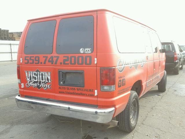 1FBNE3BLXBDA52994 - 2011 FORD ECONOLINE ORANGE photo 4