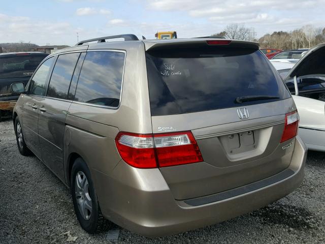 5FNRL38435B407956 - 2005 HONDA ODYSSEY EX TAN photo 3