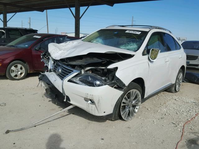 2T2ZK1BA9DC113935 - 2013 LEXUS RX 350 WHITE photo 2