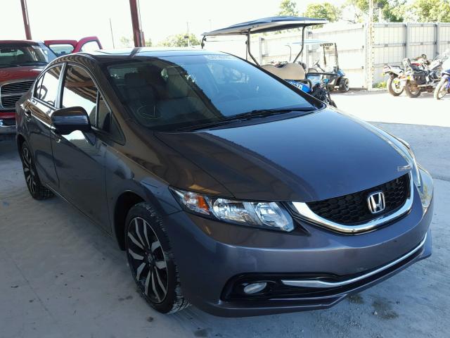 19XFB2F91FE227476 - 2015 HONDA CIVIC EXL GRAY photo 1