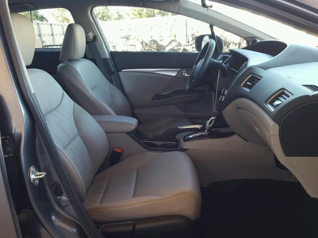 19XFB2F91FE227476 - 2015 HONDA CIVIC EXL GRAY photo 5